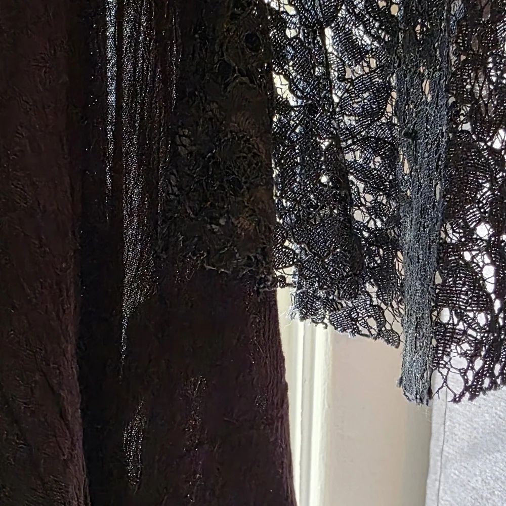 Free People Black Lace Mini Dress - Like New - Size M
